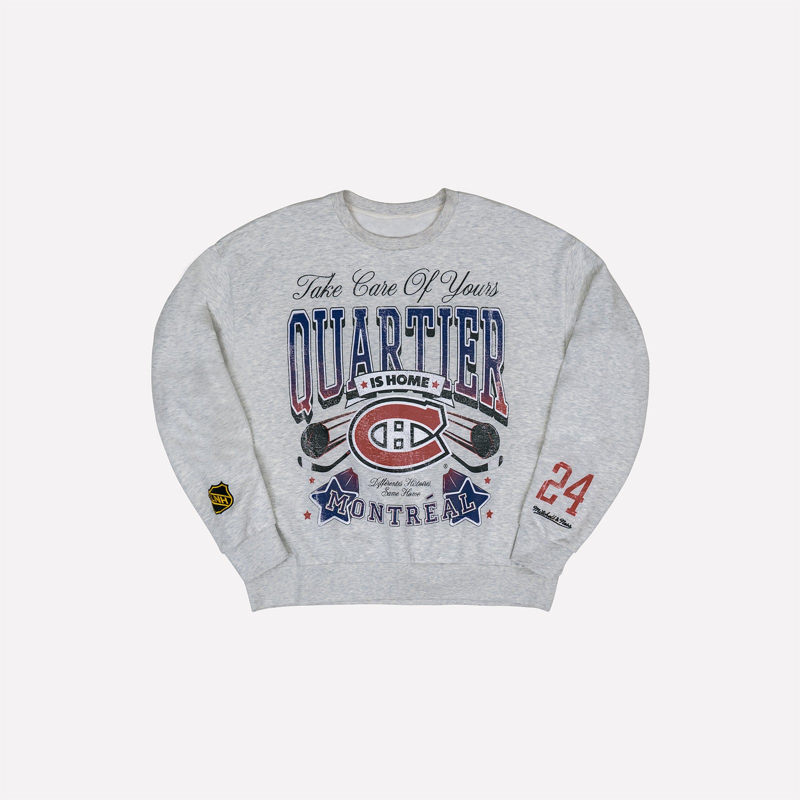 QUARTIER IS HOME x LES CANADIENS DE MONTRÉAL x MITCHELL & NESS - CREWNECK