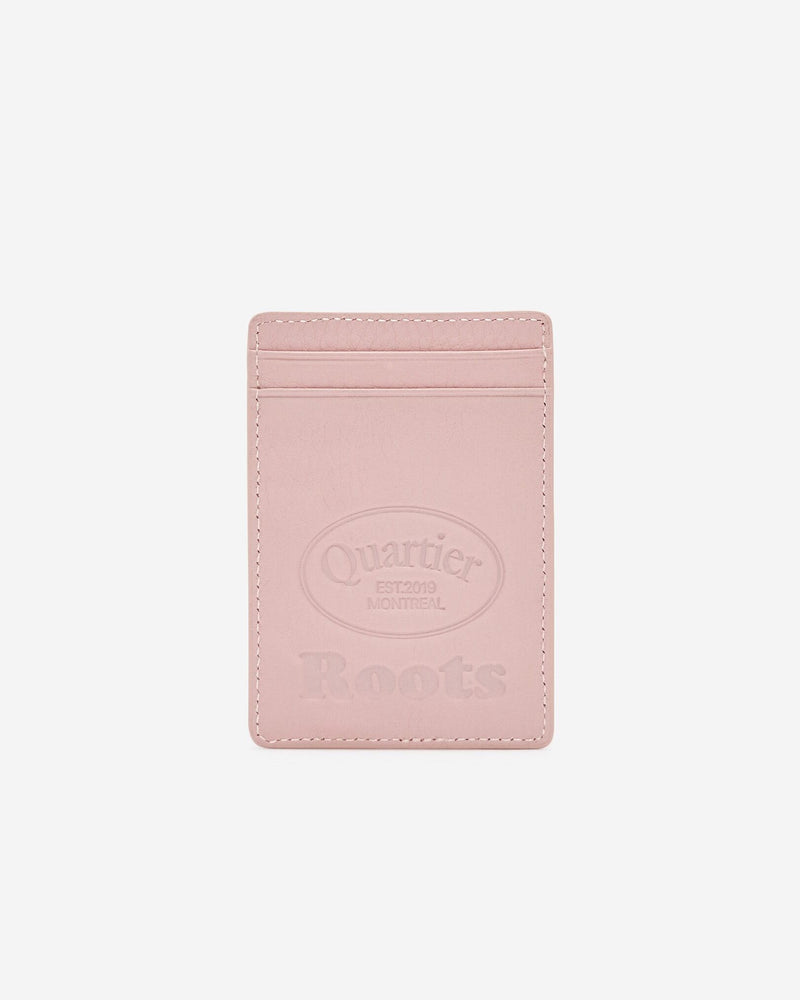 QUARTIER IS HOME x ROOTS CANADA - "TAKE CARE OF YOURS" LEATHER CARD HOLDER