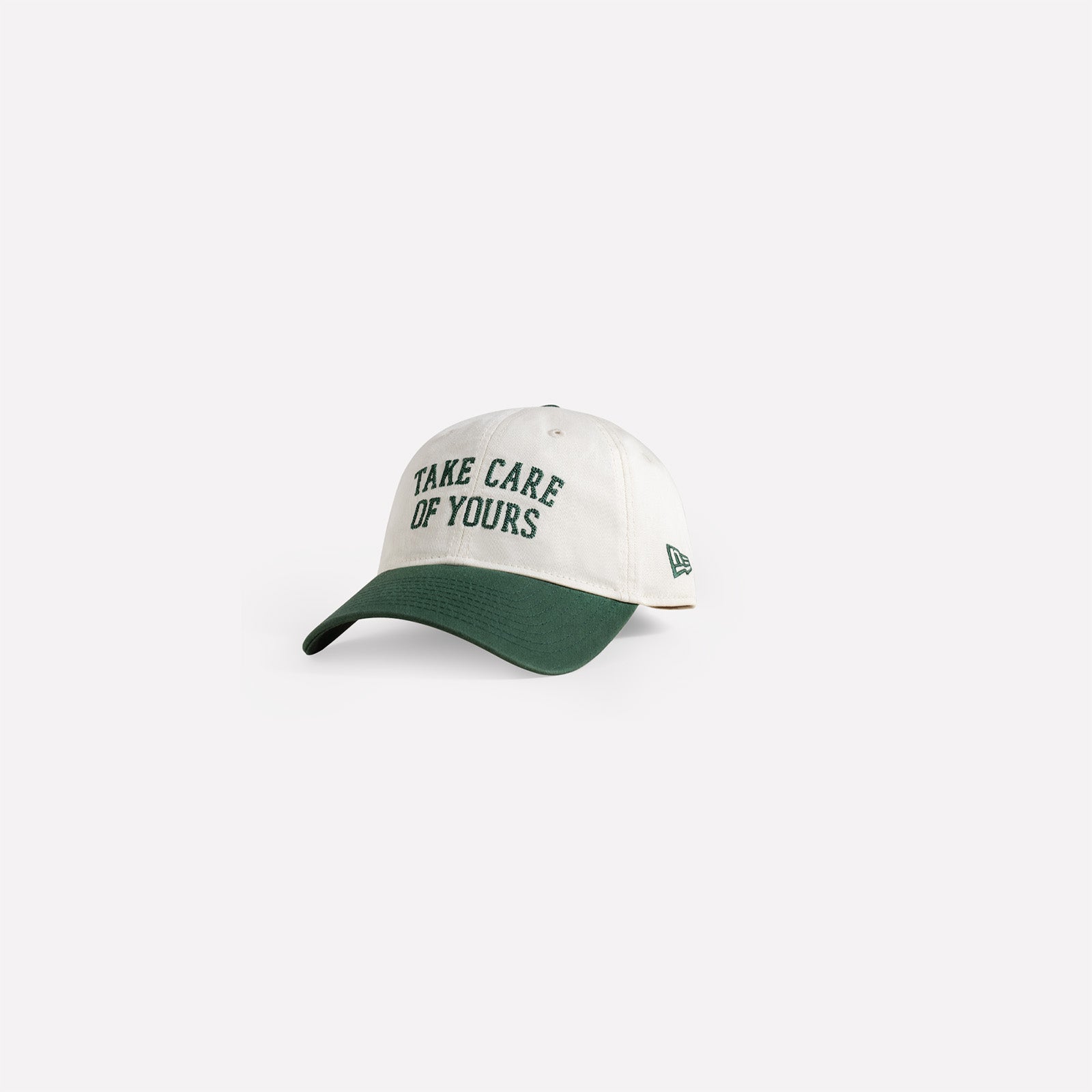 "TAKE CARE OF YOURS" NEW ERA CASUAL CLASSIC CAP (CHROME / FOREST)
