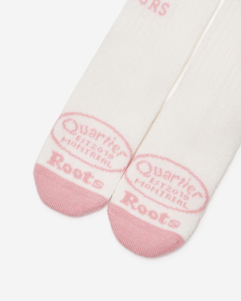 QUARTIER IS HOME x ROOTS CANADA - BABY/KIDS "TAKE CARE OF YOURS" SOCKS