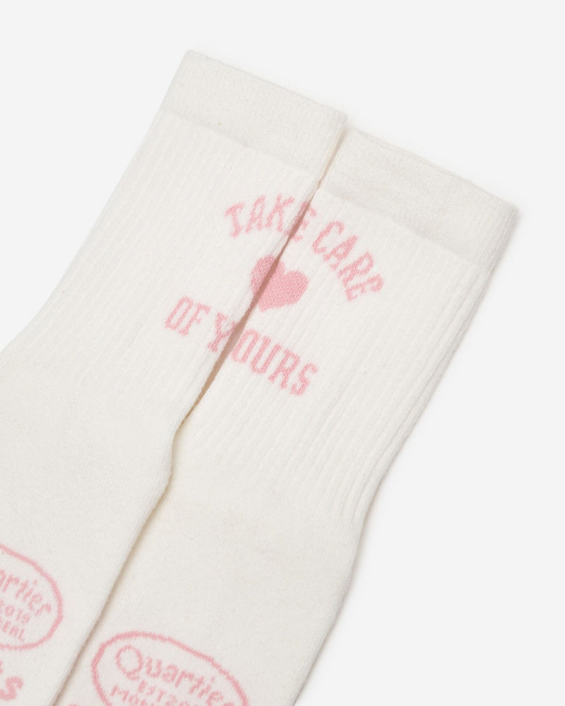 QUARTIER IS HOME x ROOTS CANADA - YOUTH "TAKE CARE OF YOURS" SOCKS