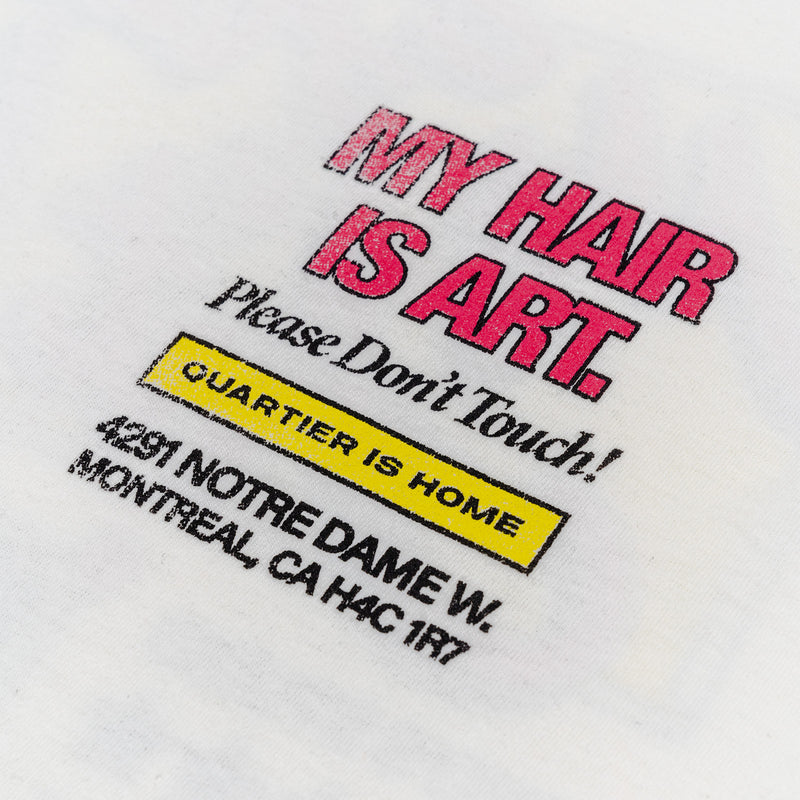 "MY HAIR IS ART" YOYO DID IT x QUARTIER IS HOME - T-SHIRT (OFF-WHITE)