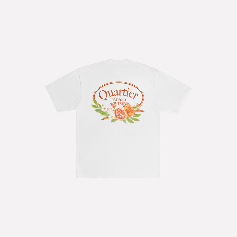 "FLOWERS AT HOME" TEE (WHITE)